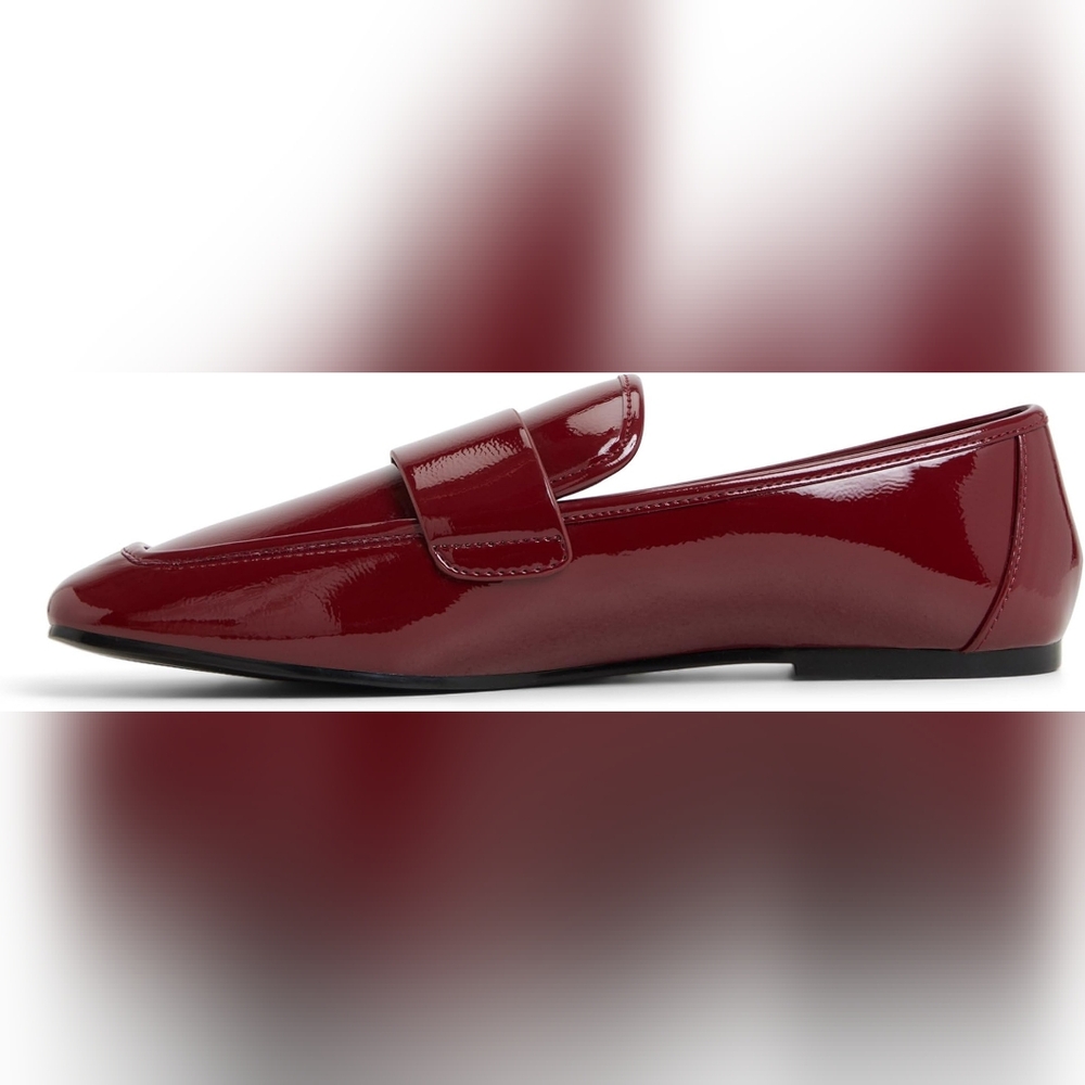 Aldo Glossy Maroon Loafers for Women